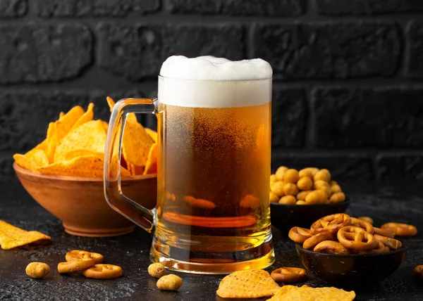 beer, chips and nuts